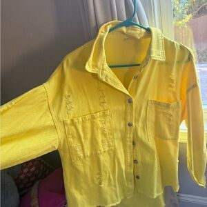 Yellow Kids Button-Up Shirt